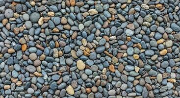 A close up of a large pile of pebbles photo
