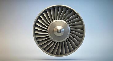 A jet engine is shown in a 3d rendering photo