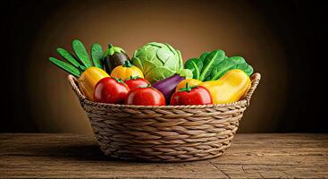 A basket of vegetables photo