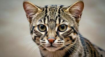 A close up of a cat with green eyes photo