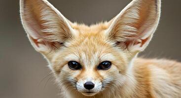 A close up of a fennec fox with big ears photo