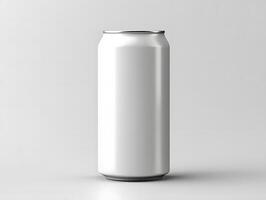Minimal aluminum can mockup for clean and simple branding photo
