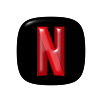 Netflix app icon on a transparent background png