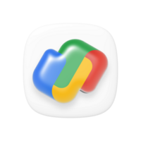 Google pay app icon on transparent background png