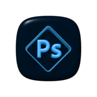 Adobe Photoshop Express app icon on transparent background png