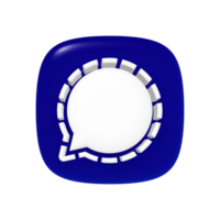 Signal app icon on a transparent background png