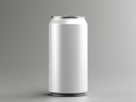 Aluminum can mockup with condensation effect for a fresh and cold look photo