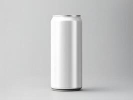 Soda can mockup with customizable metallic effects and branding options photo