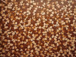 A brown and white tile pattern with many different shapes photo