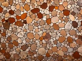 A stone wall with many different colors photo