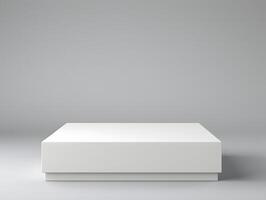 White box on a grey background with a shadow photo