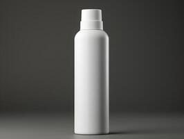 Sleek and simple blank deodorant spray bottle mockup for branding photo