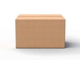 Clean and simple cardboard box mockup, perfect for packaging design showcase photo