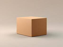 A cube sitting on a plain surface with a copy of the box photo