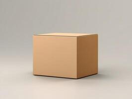 A cube sitting on a table with a white background photo