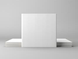 Blank book on a white background 3d render photo