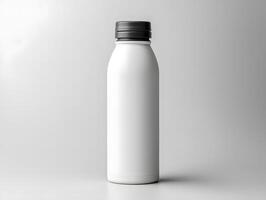 Realistic water bottle mockup with isolated background photo