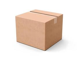 Cardboard box mockup for business branding photo