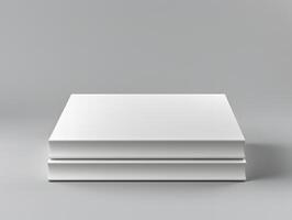 White box on a gray background with a copy space photo