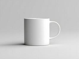 High resolution white cup mockup on an isolated background photo