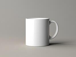 Empty white drink cup mockup with a clean and modern design photo