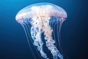 Jellyfish in the ocean, 3d illustration photo