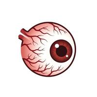 An illustration of a human eye on white background vector