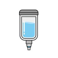 A syringe with water in it on a white background vector