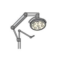 A lamp with a light on it on a white background vector