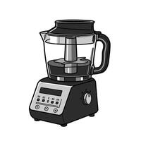 A Cartoon of a Blender With a Glass Jar on Top vector