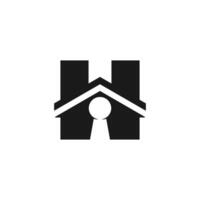 House Logo with letter H. Can be used for Real Estate, Construction, Architecture and Building Logos. vector