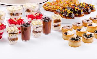 Delightful display of assorted desserts at a celebration event photo