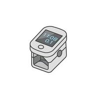 An electronic device with a clock on it vector