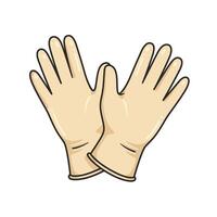 Two pairs of latex gloves on a white background vector