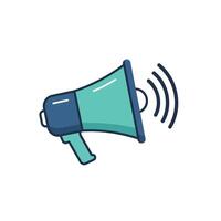 A megaphone icon with sound waves vector