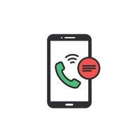 A phone with a phone call icon vector