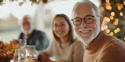 A man with glasses and a sweater smiles at the camera photo