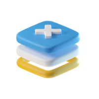 Layer Design element 3D illustration png