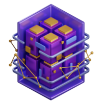 Convolutional Nerual Network 3D element illustration png