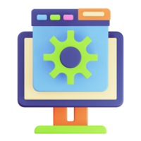 Web Setting 3D element illustration png