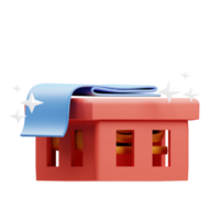 clothes container 3D element illustration png