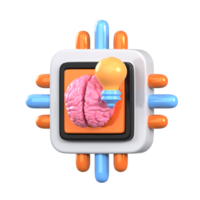 Machine Learning 3D element illustration png