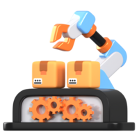 Robot Factory 3D element illustration png