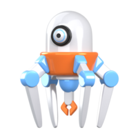 Nano Robot 3D element illustration png