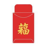 Chinese new year red envelope with chinese characters vector