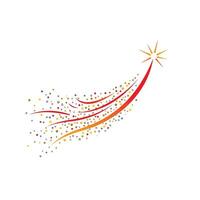 A colorful christmas tree with a star on top vector