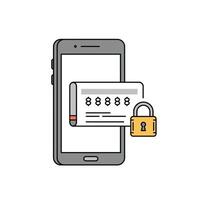 Mobile payment app icon vector