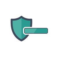 A shield with a key icon vector