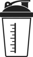Shaker icon with measuring cup and measuring spoon vector