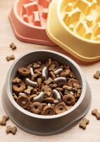 Slow feeder dog bowls preventing gulping improving digestion photo
